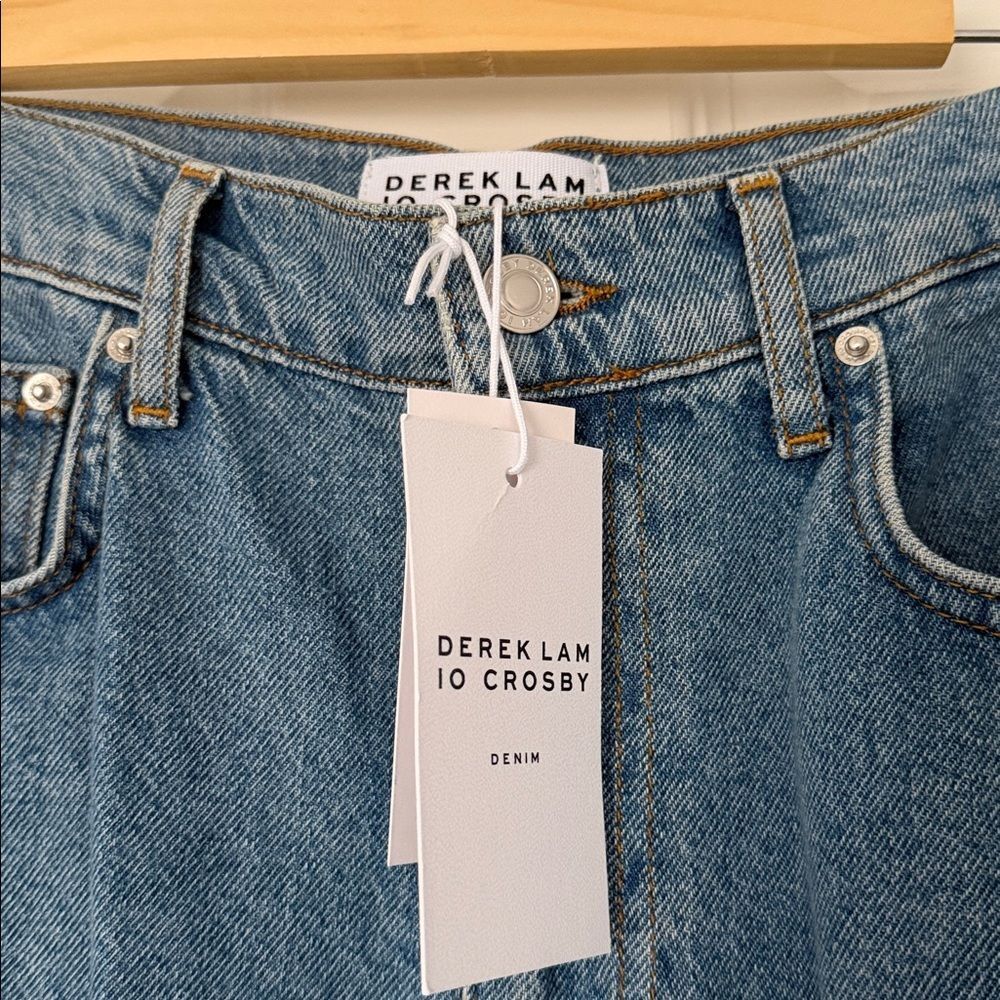 NWT. 10 Crosby Derek Lam Sutton Vintage Denim Skirt - Picture 2 of 12
